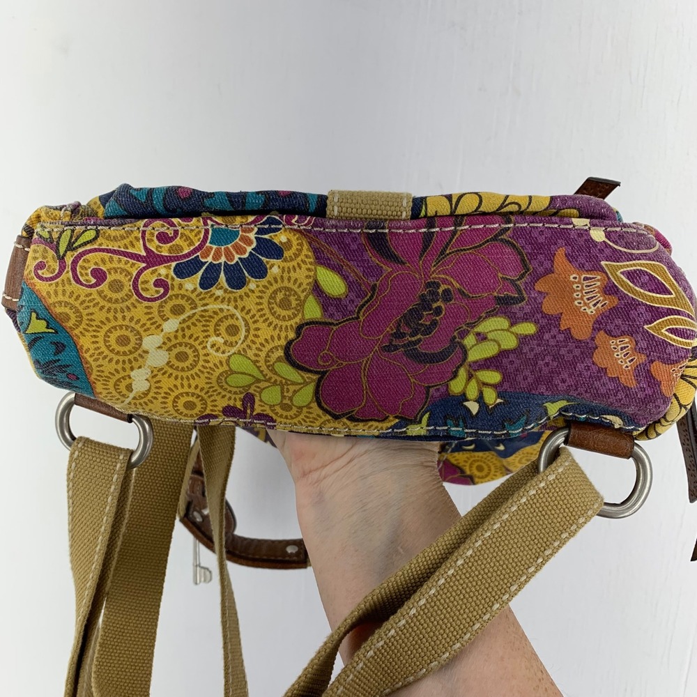 Fossil Paisley Mini Backpack Floral Indie Boho Purple Multi Festival Y2K Hippie - Picture 8 of 10